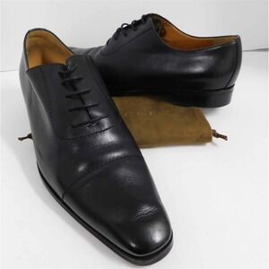 Gucci Black Leather Dress Oxfords Italy 44 E‎